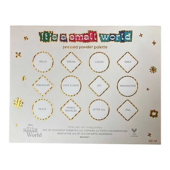 COLOURPOP x DISNEY It’s A Small World Eyeshadow Palette Limited Edition NEW - Picture 4 of 9